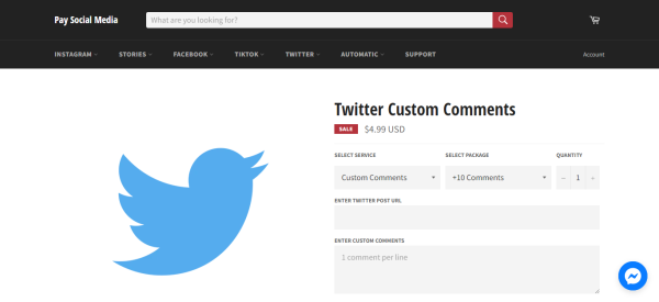 Pagar redes sociales - comprar comentarios de twitter