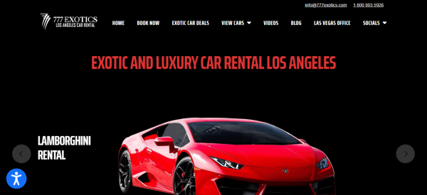 777 Exotics Car Rentals - California lüks araç kiralama