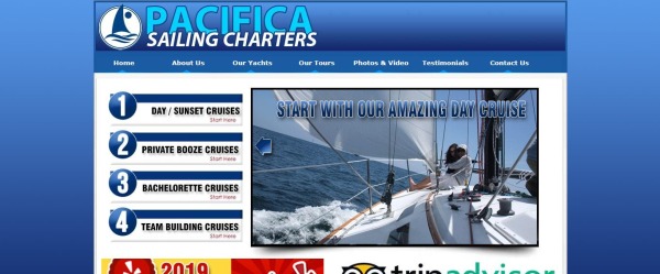 Charter a vela Pacifica