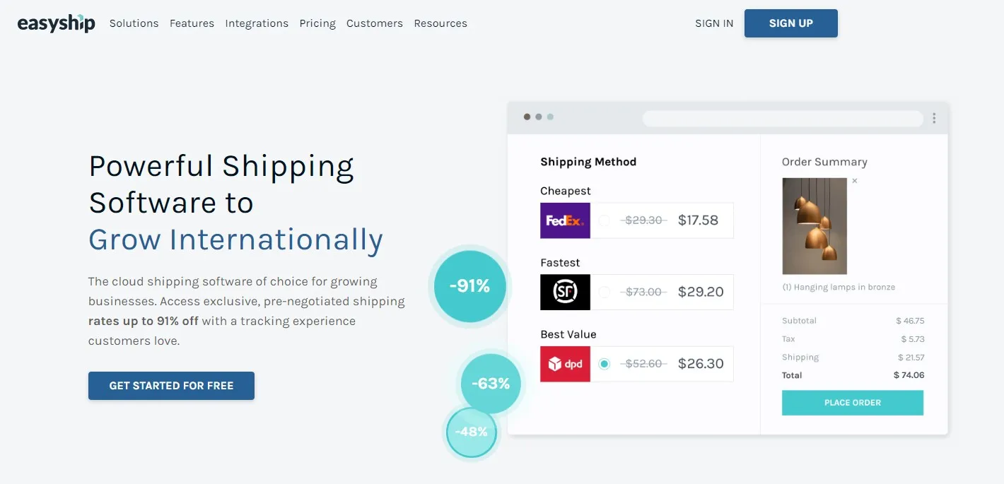 easyship - best shopify shipping app