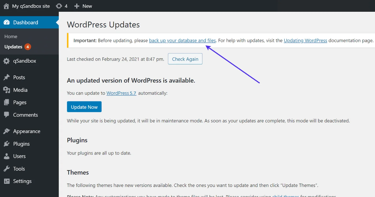 wordpress.com vs wordpress.org: actualización de WordPress