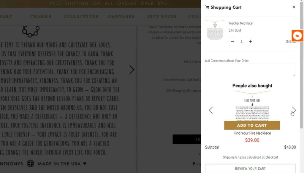 In-Cart Comm AI Cross-Selling