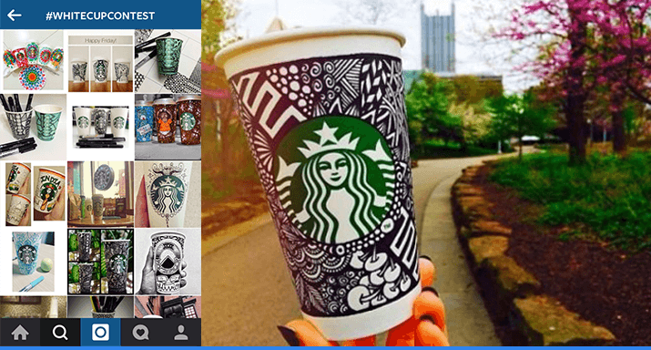 Starbucks #WhiteCupContest creó excelente contenido generado por usuarios en Instagram