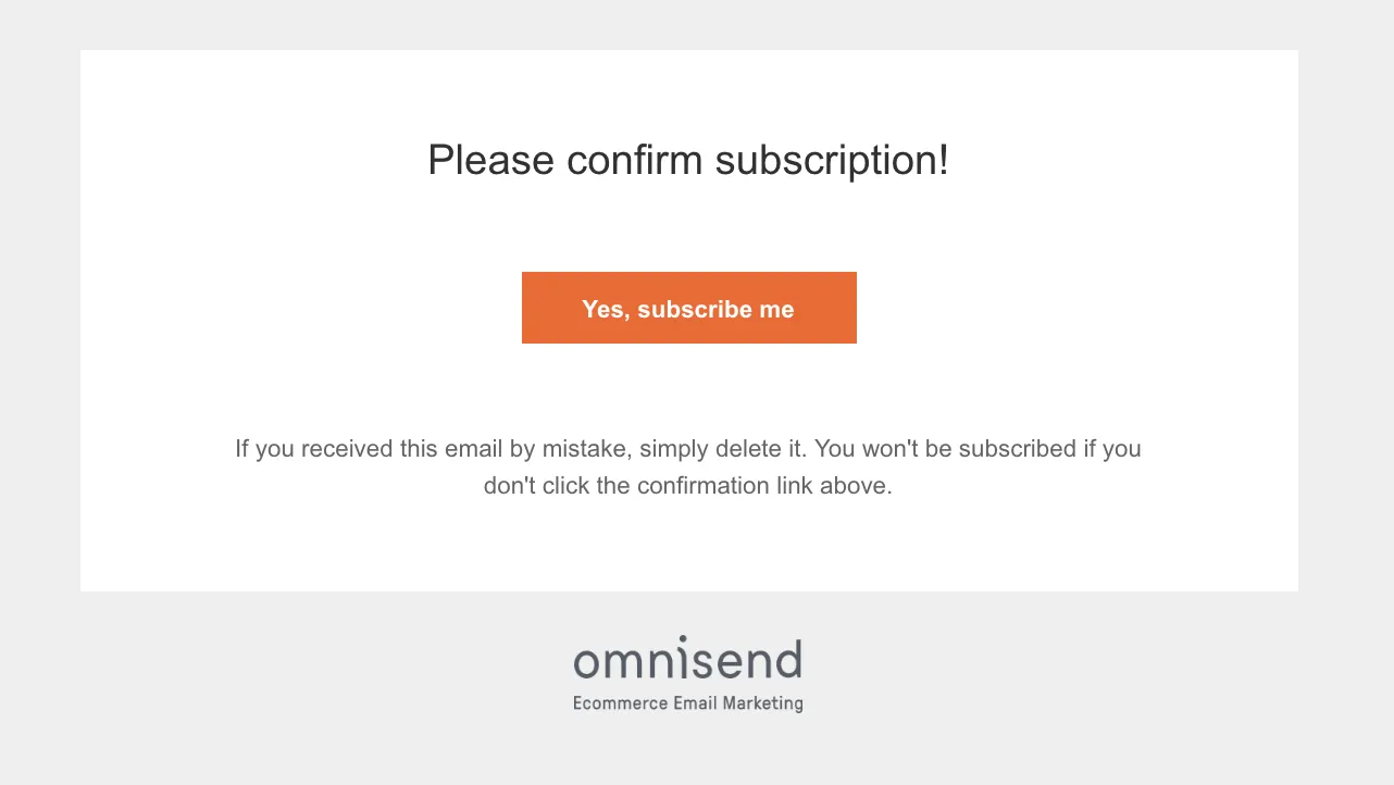 double opt in confirmation email examples