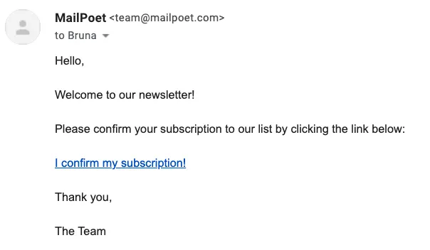 double opt in email example