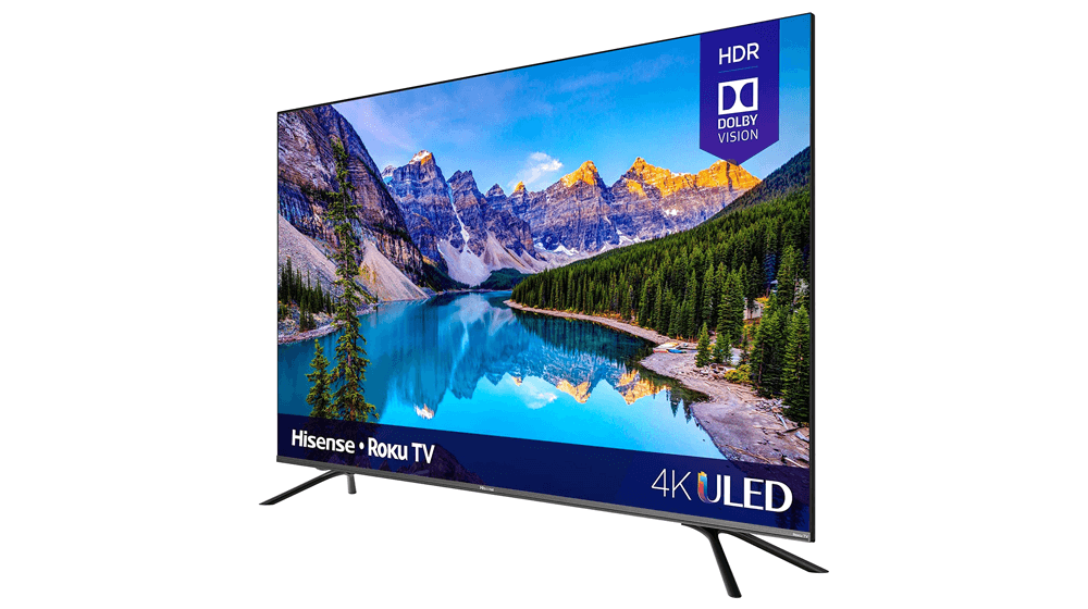 Hisense 55-Inch Class R8 Series Dolby Vision & Atmos 4K ULED Roku Smart TV dengan Kompatibilitas Alexa dan Remote Suara