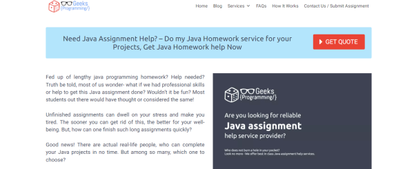 GeeksProgramming - Ajutor Java Assignment