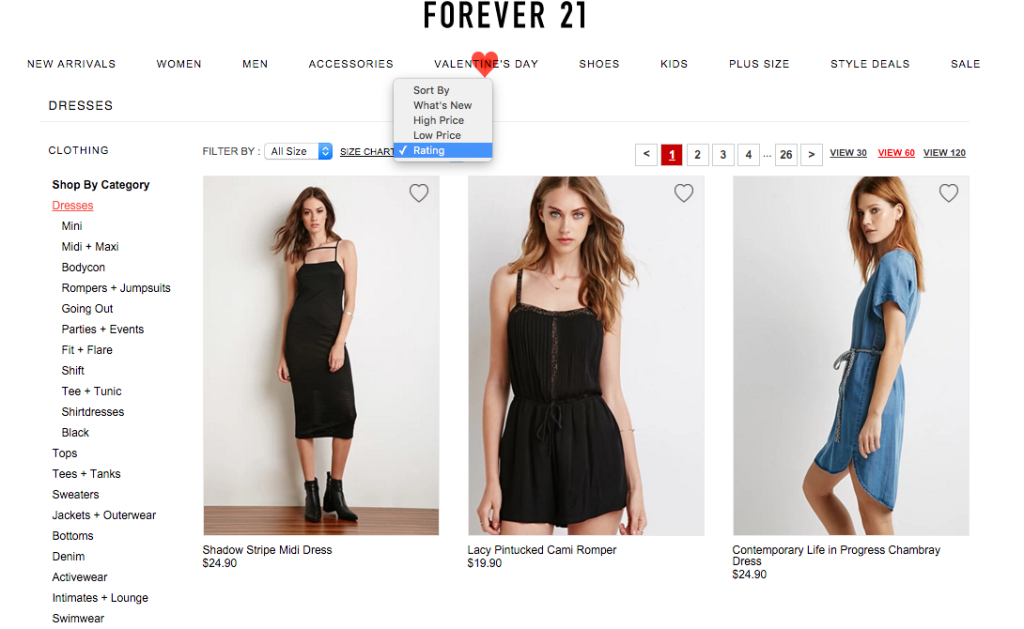 Situs eCommerce mode Forever 21