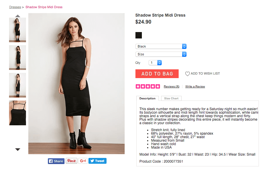 Situs eCommerce mode Forever 21