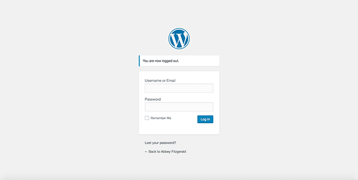 wordpress-login-halaman-standar