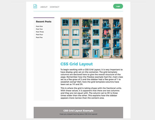 layout by flywheel grid und flexbox css grid layout screenshot