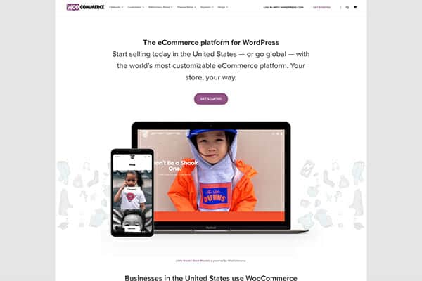 Скриншот электронной коммерции wooCommerce