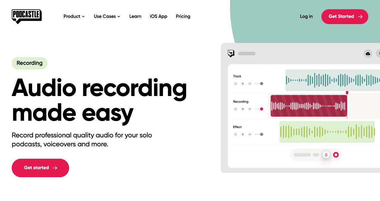perangkat lunak perekaman podcast Podcastle