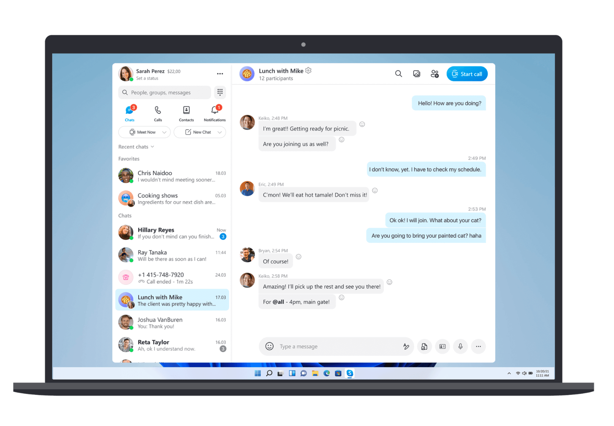 alternatywa powiększania - Skype