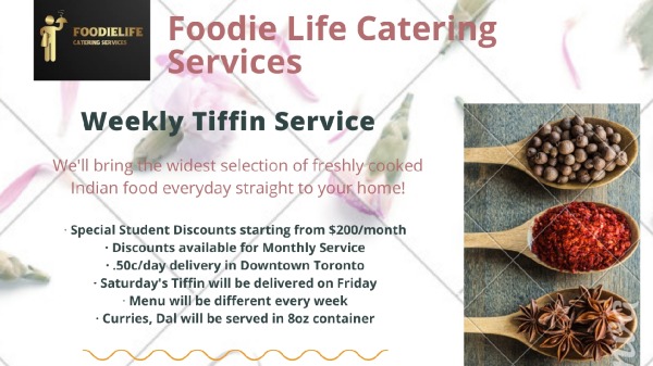 Foodielife 印度美食 tiffin 服務 - tiffin service Mississauga