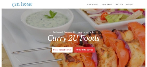 Curry 2U Foods - serviciu tiffin surrey