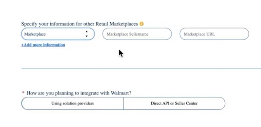 walmart.com 계정에 대한 특정 링크 요구 사항