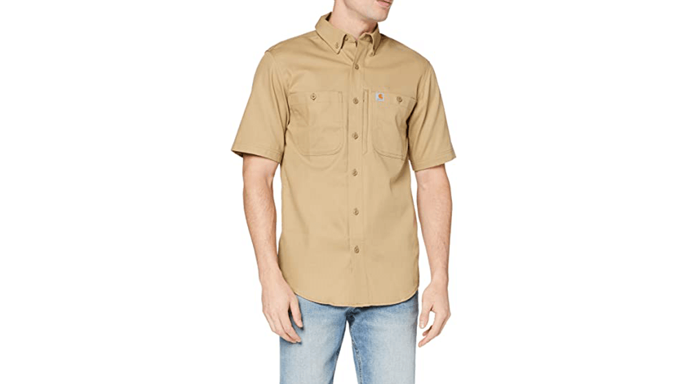 Camisa de trabalho masculina de manga curta robusta masculina Carhartt