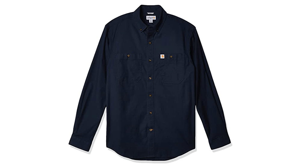 Camisa de trabalho masculina Carhartt Rugged Flex Rigby manga longa