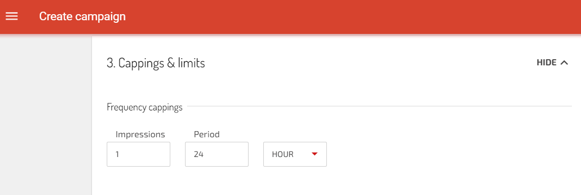 Configuración de límites de frecuencia