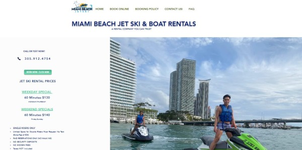 Penyewaan Jet Ski Pantai Miami