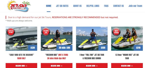 Tururi cu jet ski din Miami