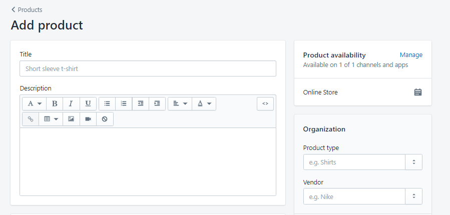 Dodaj produkt do Shopify