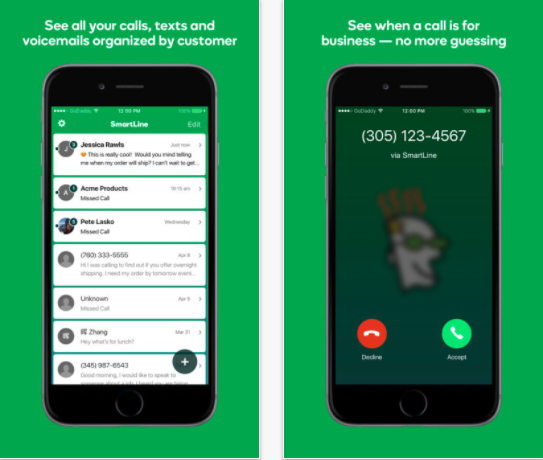 25AndroidおよびiPhoneのビジネス専用通話用の2番目の電話番号アプリ-GoDaddySmartline