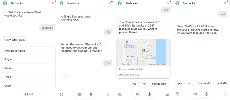 สั่งของ google Assistant starbucks