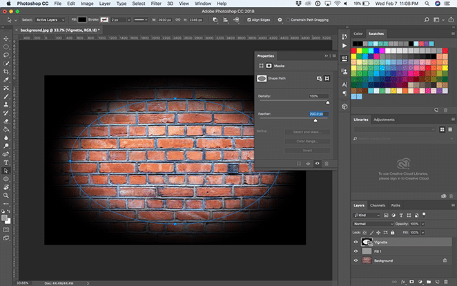 tata letak dengan flywheel neon glow effect photoshop cara tutorial bulu