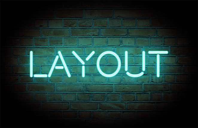 layout by flywheel effetto bagliore neon photoshop come tutorial layout finale