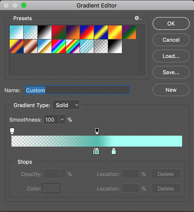 layout di flywheel effetto bagliore al neon Photoshop come tutorial editor gradiente