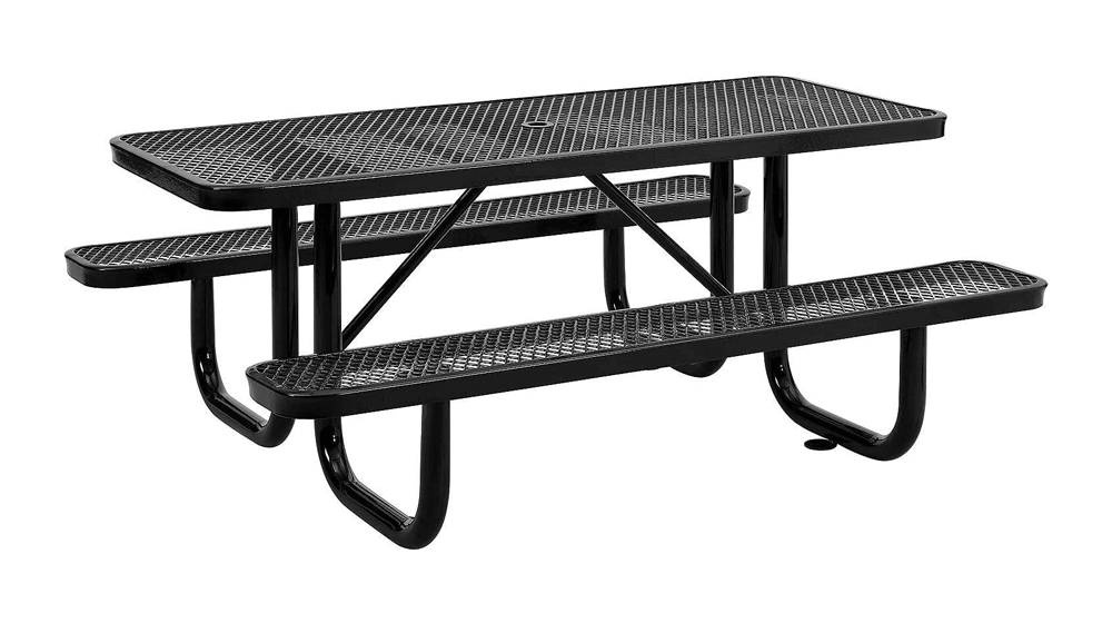 Mesa de picnic rectangular de metal expandido de 72 pulgadas industrial global