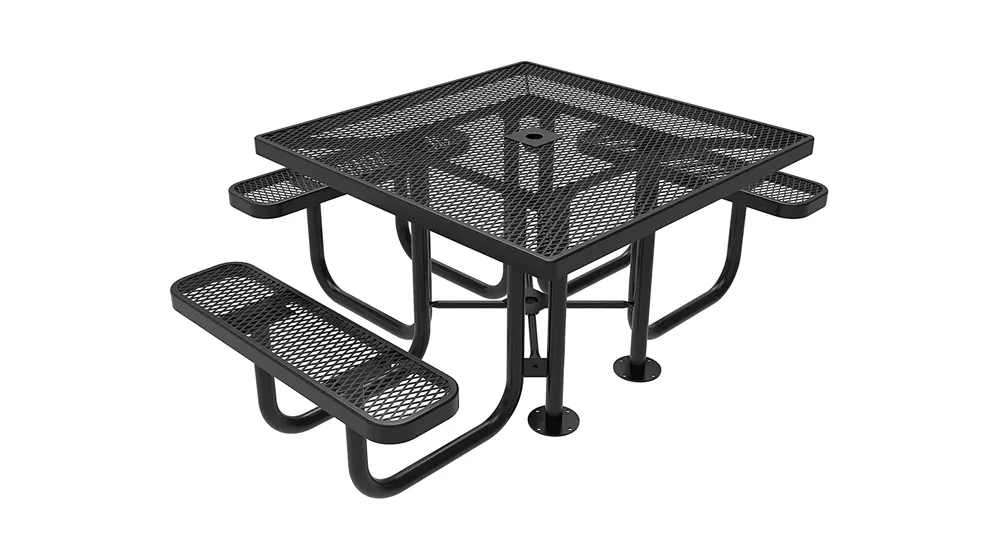 MUEBLES DE EXTERIOR RECUBIERTOS TSQH-BLK Mesa de picnic portátil cuadrada superior