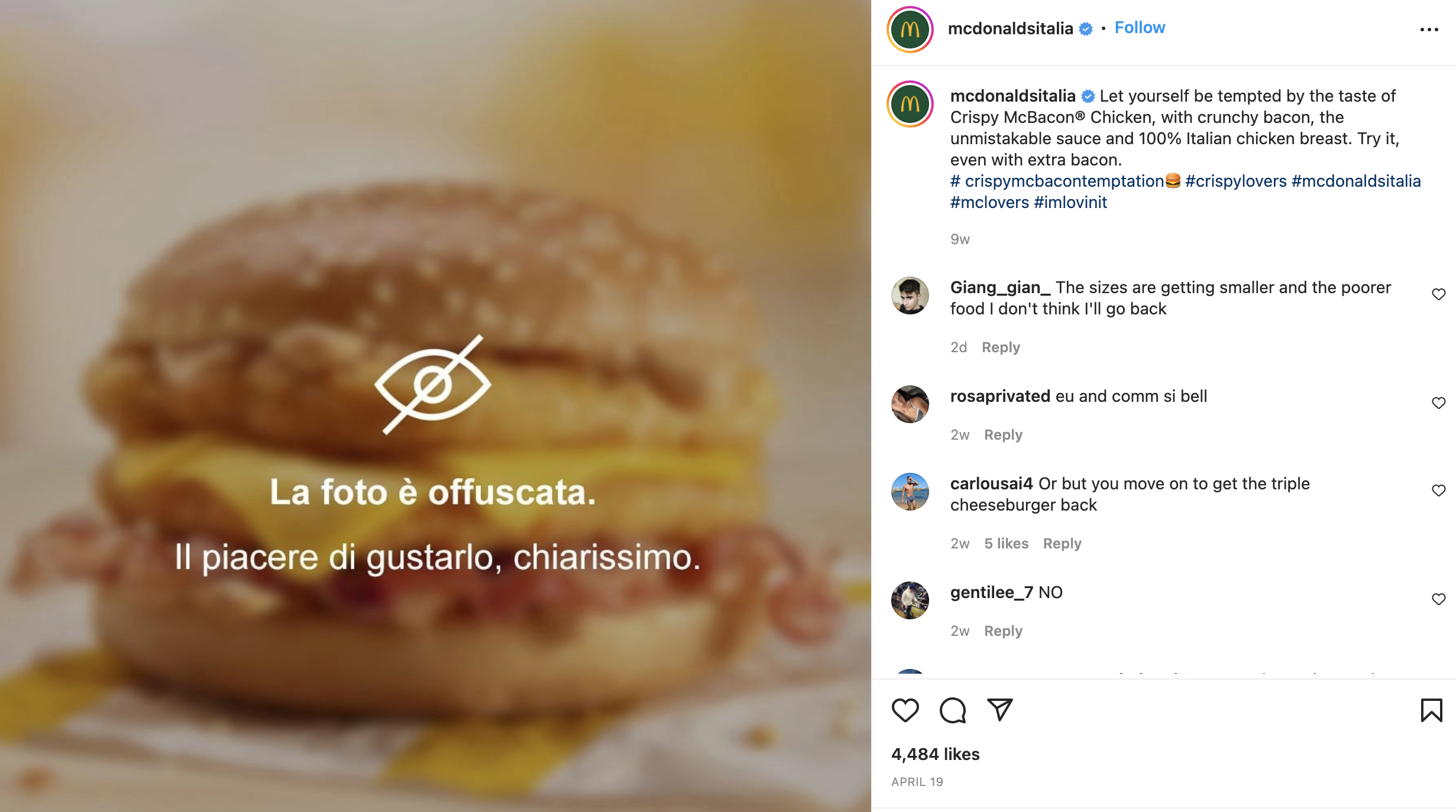 redes sociais para restaurante