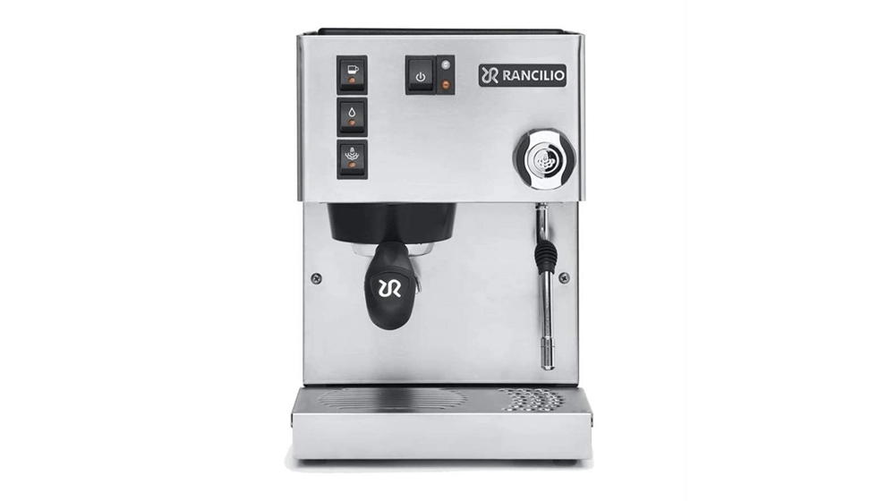 Rancilio Silvia Macchina per Caffè Espresso con Struttura in Ferro e Fianchetti in Acciaio Inox