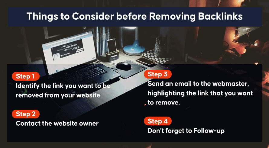 Coisas a considerar antes de remover backlinks