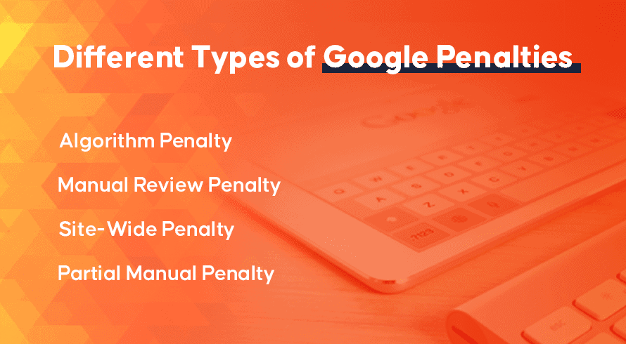 Diferentes tipos de sanciones de Google