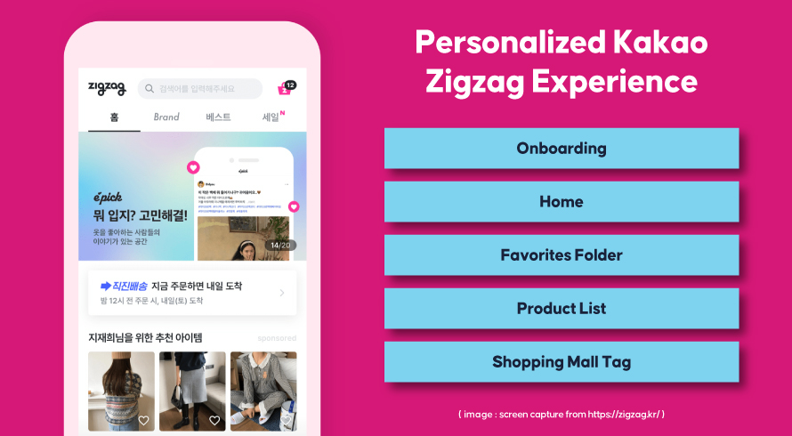 Pengalaman Kakao Zigzag yang Dipersonalisasi