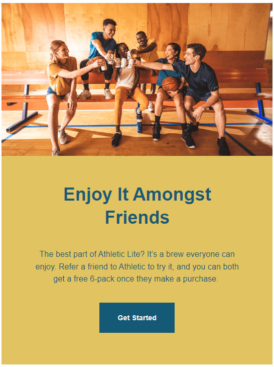 Upsell-E-Mail von Athletic Brewing Co.