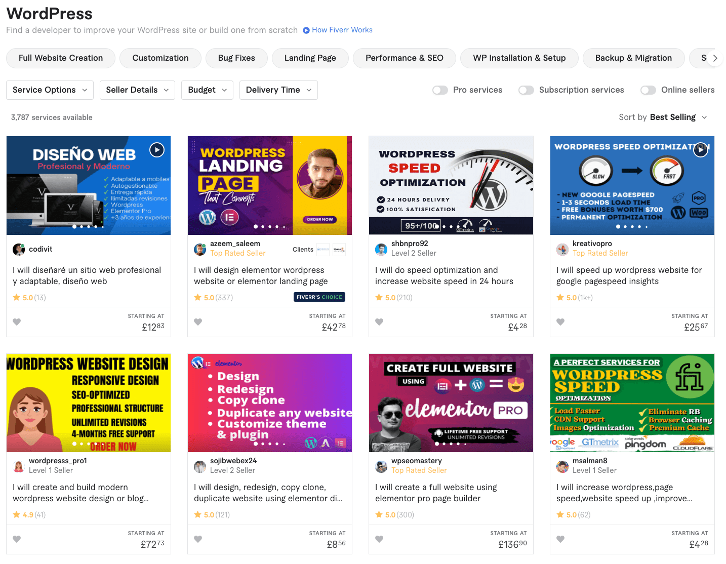 مطورو WordPress من Fiverr